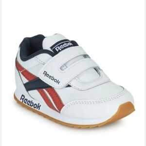 Reebok Kids White, Red & Navy Velcro Sneakers